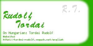 rudolf tordai business card